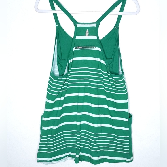 FP Free People Hot Shot Mini Dress Romper Stripe Green Pickleball - Picture 4 of 11
